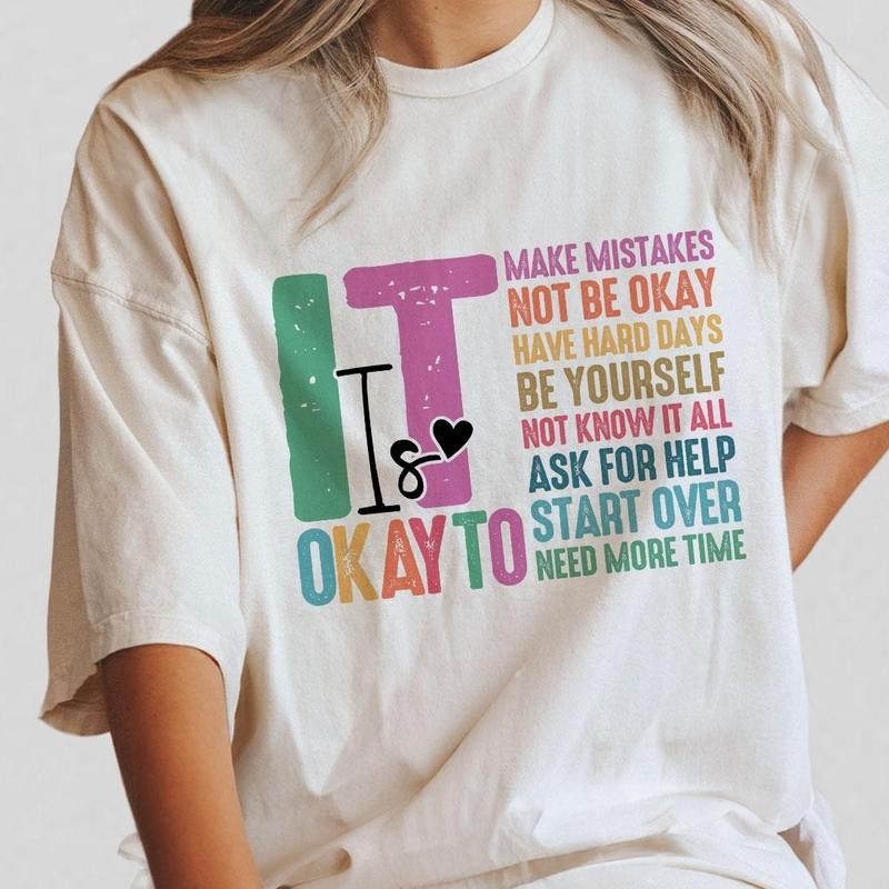'S Okay Make Mistakes Mental Health Matters Shirt Mental Health Awareness School Counselor Education Shirt SPED Teacher Love Yourself You Matters Inspirational Shirt Motivational Topstyle{N002}2 T-Shirts, Hoodie, Sweatshirt - T-Shirt, Sweatshirt, Hoodie