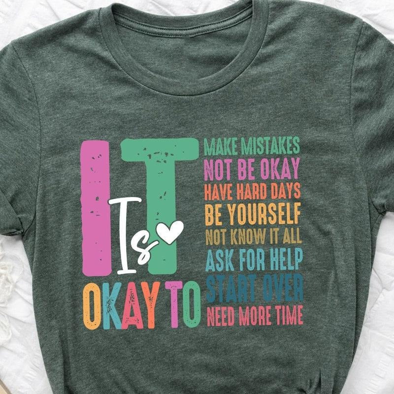 'S Okay Make Some Mistakes Shirt Mental Health Shirt Motivational Shirt Mental Health Matters Motivational Shirt 'S Okay T-Shirts, Hoodie, Sweatshirt - T-Shirt, Sweatshirt, Hoodie