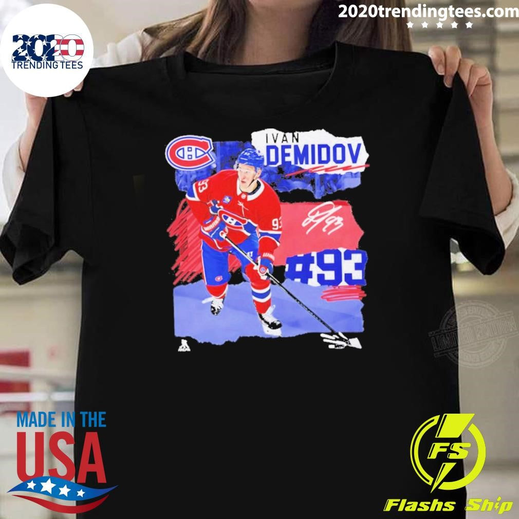 Ivan Demidov Montreal Canadiens Hockey Ice Signature Shirt Unisex T-shirt, Sweatshirt, Hoodie, Long Sleeve Tee - T-Shirt, Sweatshirt, Hoodie