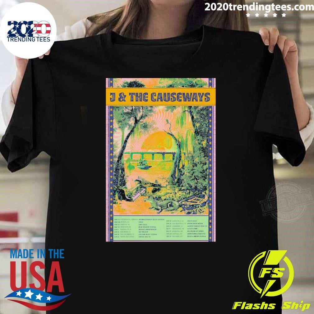 J & The Causeways 2026 Tour Shirt Unisex T-shirt, Sweatshirt, Hoodie, Long Sleeve Tee - T-Shirt, Sweatshirt, Hoodie