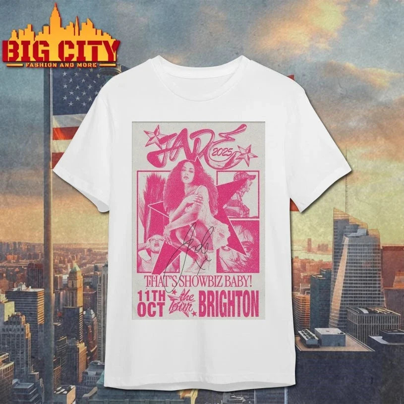 JADE That’s Showbiz Baby! Tour in Brighton Oct 11 2025 Poster shirt Unisex T-shirt, Sweatshirt, Hoodie, Long Sleeve Tee - T-Shirt, Sweatshirt, Hoodie