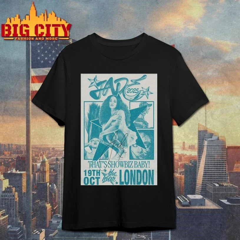 JADE That’s Showbiz Baby! Tour in London Oct 19 2025 Poster shirt Unisex T-shirt, Sweatshirt, Hoodie, Long Sleeve Tee - T-Shirt, Sweatshirt, Hoodie