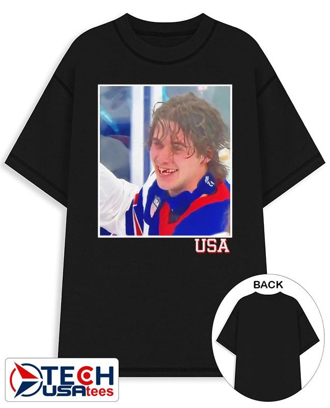 Jack Hughes OT Winner USA shirt Unisex T-shirt, Sweatshirt, Hoodie, Long Sleeve Tee - T-Shirt, Sweatshirt, Hoodie