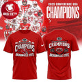 Jacksonville State Gamecocks 2025 Conference USA Champions 2025 Football Two Sided Shirt Unisex T-shirt, Sweatshirt, Hoodie, Long Sleeve Tee - T-Shirt, Sweatshirt, Hoodie