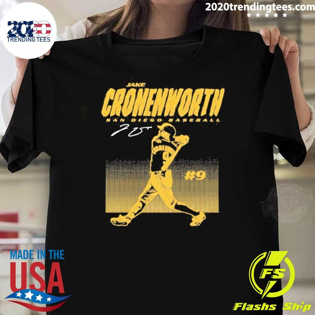 Jake Cronenworth 9 San Diego Padres Slugger Swing Signature Shirt Unisex T-shirt, Sweatshirt, Hoodie, Long Sleeve Tee - T-Shirt, Sweatshirt, Hoodie