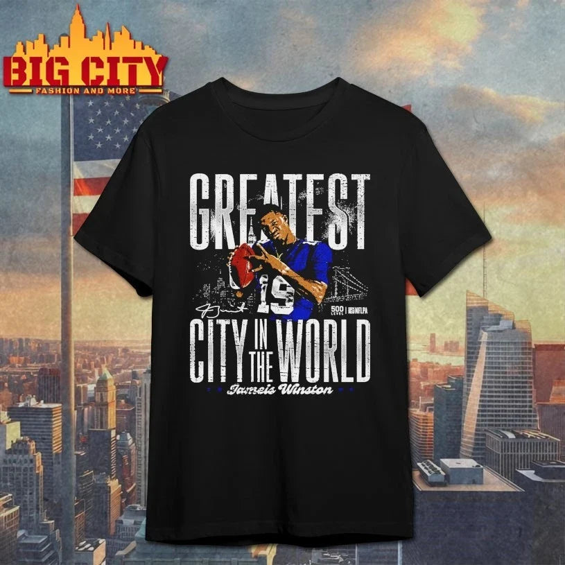 Jameis Winston New York Greatest City In The World  signature shirt Unisex T-shirt, Sweatshirt, Hoodie, Long Sleeve Tee - T-Shirt, Sweatshirt, Hoodie