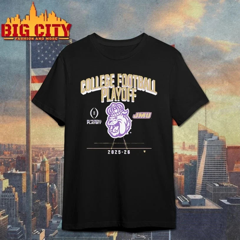 James Madison 2025 CFP Mascot College football playoff shirt Unisex T-shirt, Sweatshirt, Hoodie, Long Sleeve Tee - T-Shirt, Sweatshirt, Hoodie