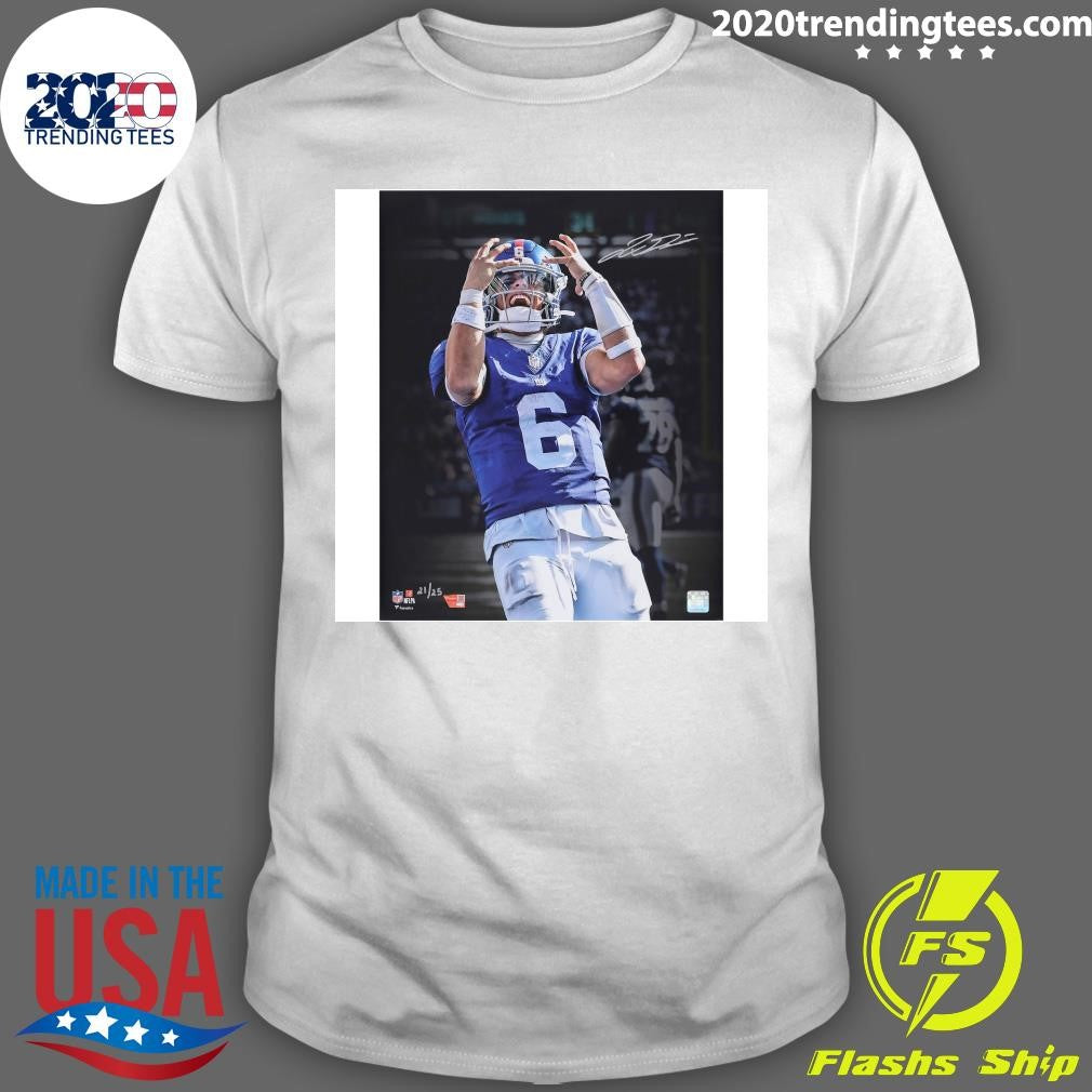Jaxson Dart New York Giants Autographed Signature Shirt Unisex T-shirt, Sweatshirt, Hoodie, Long Sleeve Tee - T-Shirt, Sweatshirt, Hoodie