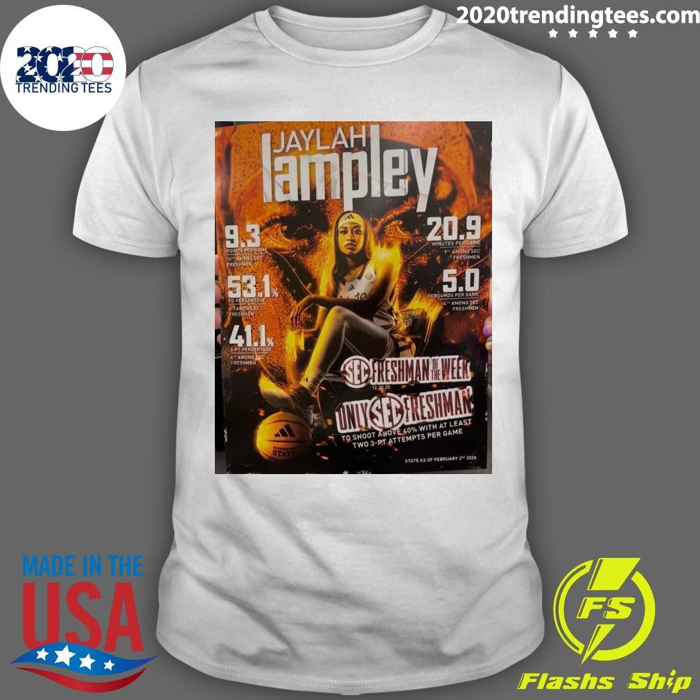 Jaylah Lampley of Mississippi State SEC Freshman of the Week Shirt Unisex T-shirt, Sweatshirt, Hoodie, Long Sleeve Tee - T-Shirt, Sweatshirt, Hoodie