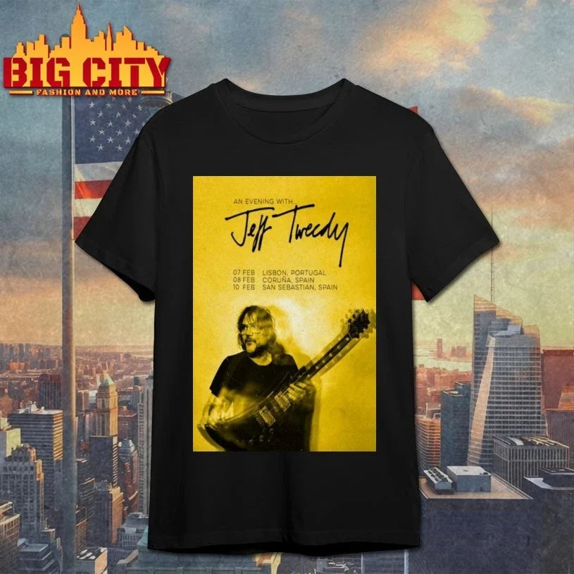 Jeff Tweedy Portugal And Spain 2026 Tour Poster shirt Unisex T-shirt, Sweatshirt, Hoodie, Long Sleeve Tee - T-Shirt, Sweatshirt, Hoodie