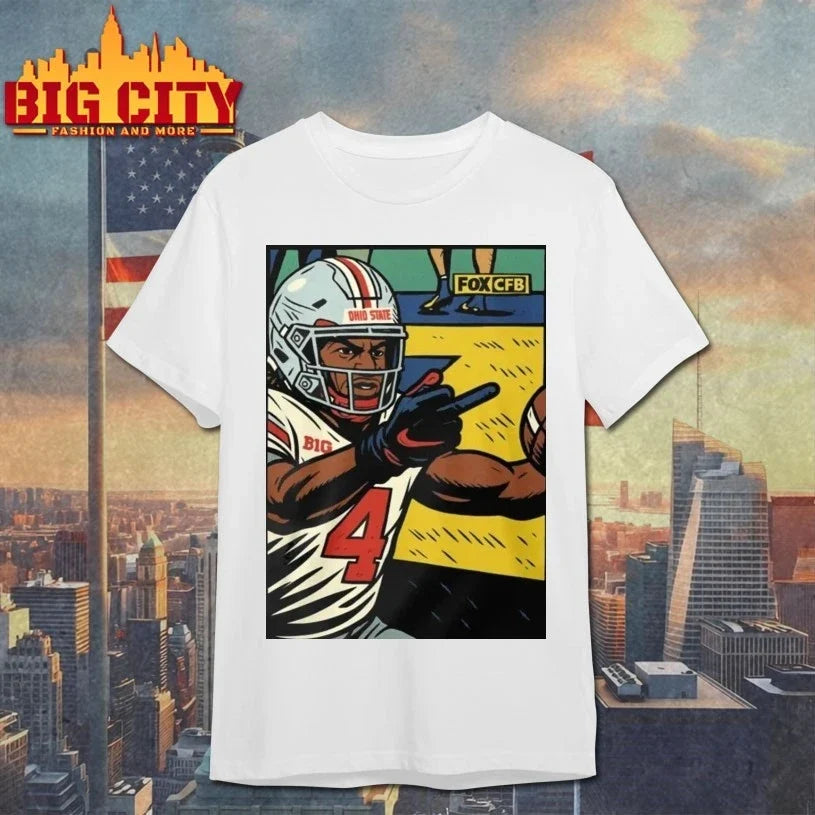 Jeremiah Smith Middle Finger Fan Michigan cartoon shirt Unisex T-shirt, Sweatshirt, Hoodie, Long Sleeve Tee - T-Shirt, Sweatshirt, Hoodie