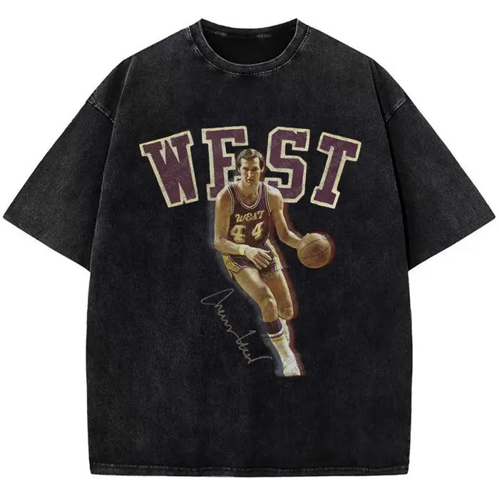 Jerry West Tribute Logo Basketball Custom Fan Made Art Vintage T-Shirts, Hoodie, Sweatshirt - T-Shirt, Sweatshirt, Hoodie