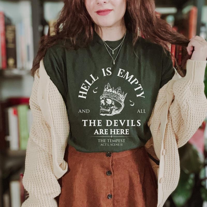 Jessie J Ross Hell Is Empty All Devils Are Here Shakespeare Smooth Fabric Streetwear T-Shirts, Hoodie, Sweatshirt - T-Shirt, Sweatshirt, Hoodie