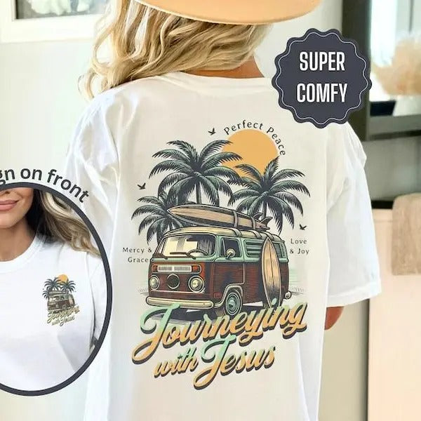 Jesus Shirt Christian Summer Coconut Girl Clothes Beach Surf Surfer Faith Beachy Top T-Shirts, Hoodie, Sweatshirt - T-Shirt, Sweatshirt, Hoodie