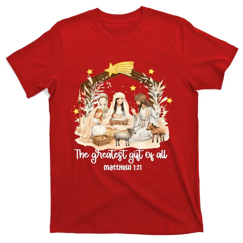 Jesus Nativity Scene Holy Night Savior Was Born Christian Catholic T-Shirts, Hoodie, Sweatshirt - T-Shirt, Sweatshirt, Hoodie