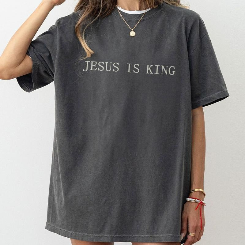 Jesus Is King Shirt Faith Christian Religious God Shirt Bible Verse Shirt Religion Shirt Christian Comfort Top T-Shirts, Hoodie, Sweatshirt - T-Shirt, Sweatshirt, Hoodie