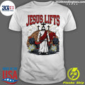 Jesus Lifts Gym Comic Style Shirt Unisex T-shirt, Sweatshirt, Hoodie, Long Sleeve Tee - T-Shirt, Sweatshirt, Hoodie