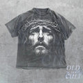 Jesus Portrait Cry Vintage 90s Shirt Retro Faith Jesus Y2k Shirt Christian Shirt Retro Halftone Bible Top T-Shirts, Hoodie, Sweatshirt - T-Shirt, Sweatshirt, Hoodie