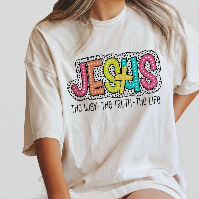 Jesus Her Christian Shirt Faith Shirt Christian Shirt Christian Cross Jesus Lover Way Truth Life Faith Top T-Shirts, Hoodie, Sweatshirt - T-Shirt, Sweatshirt, Hoodie