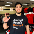 Jimmy And Roots and Knicks and Wu shirt Unisex T-shirt, Sweatshirt, Hoodie, Long Sleeve Tee - T-Shirt, Sweatshirt, Hoodie