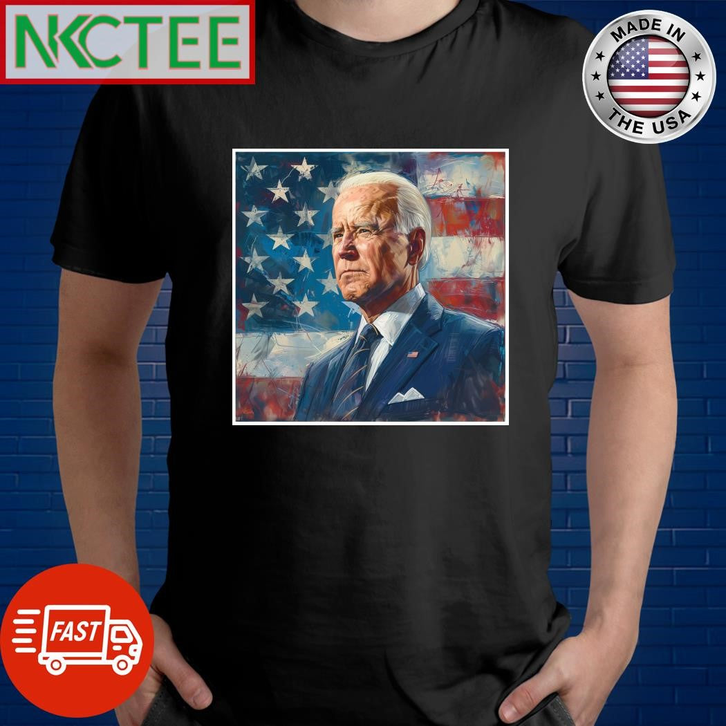 Joe Biden Flag of the United States paint shirt Unisex T-shirt, Sweatshirt, Hoodie, Long Sleeve Tee - T-Shirt, Sweatshirt, Hoodie