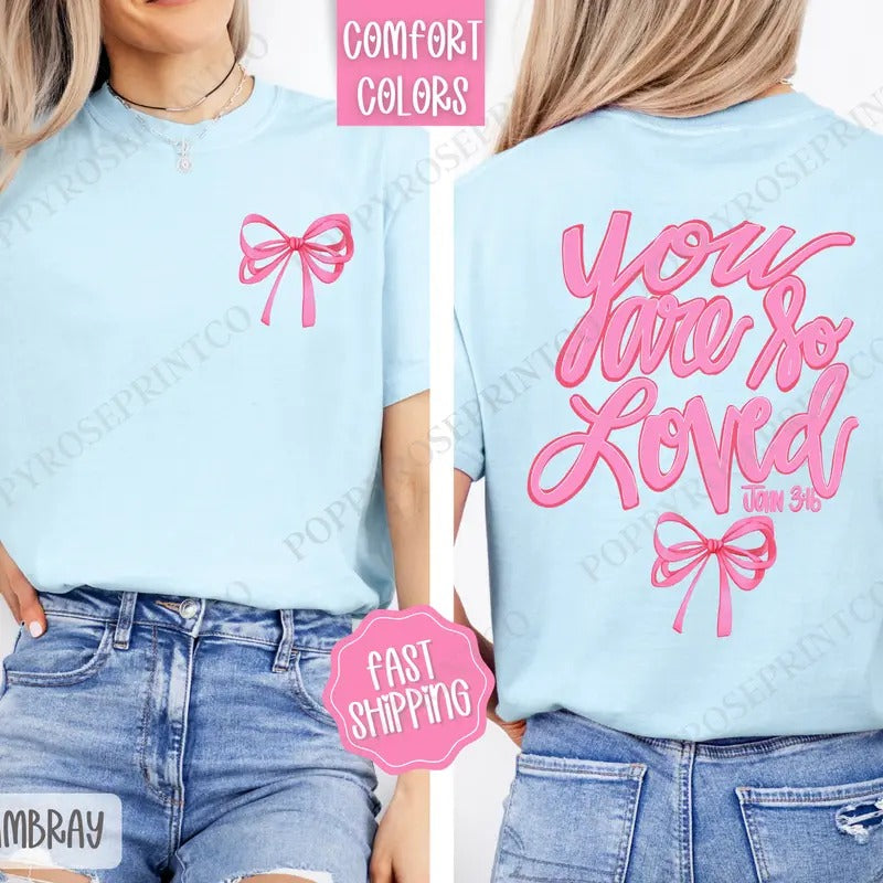 John 3:16 Comfort Colors Religious Cute Coquette T-Shirts, Hoodie, Sweatshirt - T-Shirt, Sweatshirt, Hoodie