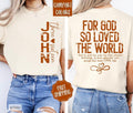John 3:16 Shirt Comfort Colors God Religious Shirts Christian God So Loved World T-Shirts, Hoodie, Sweatshirt - T-Shirt, Sweatshirt, Hoodie