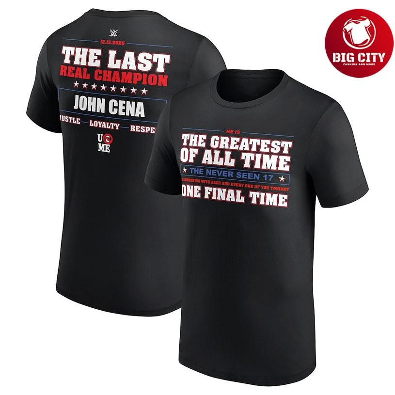 John Cena Greatest Of All Time Two Sided Shirt Unisex T-shirt, Sweatshirt, Hoodie, Long Sleeve Tee - T-Shirt, Sweatshirt, Hoodie