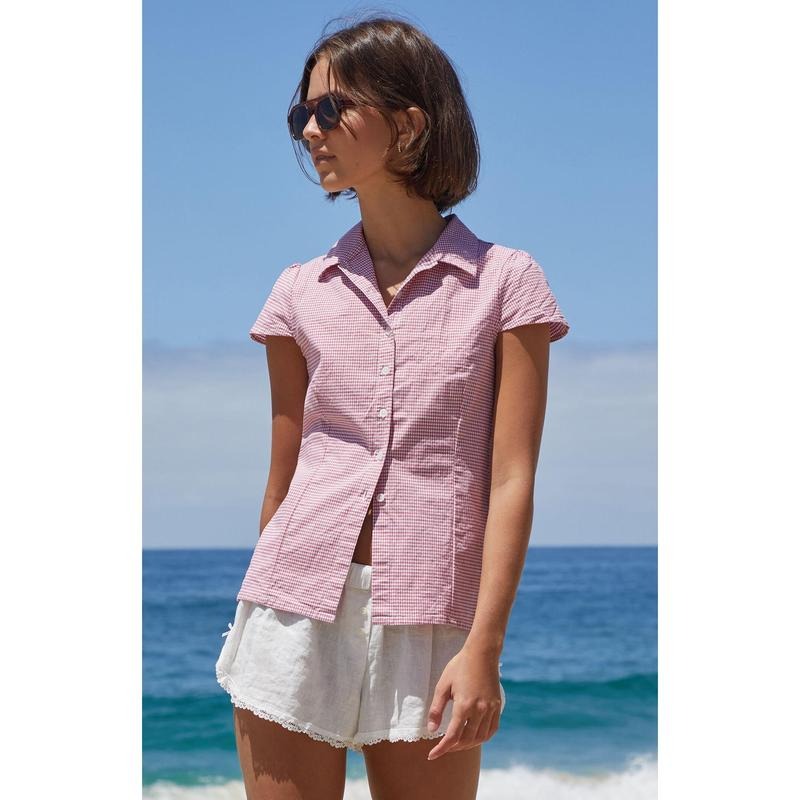 John Galt Red Gingham Rue Collared Top T-Shirts, Hoodie, Sweatshirt - T-Shirt, Sweatshirt, Hoodie