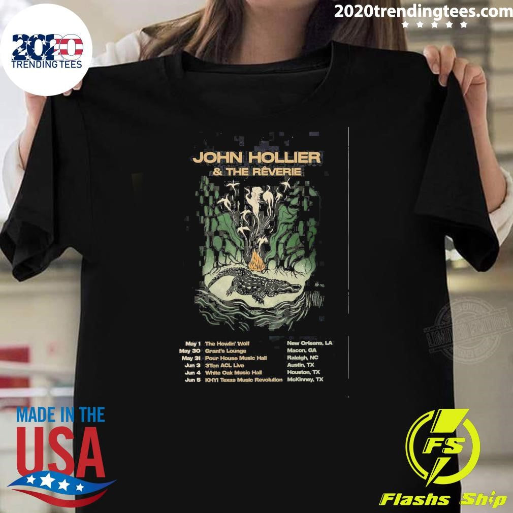 John Hollier & the Reverie Tour 2026 Shirt Unisex T-shirt, Sweatshirt, Hoodie, Long Sleeve Tee - T-Shirt, Sweatshirt, Hoodie