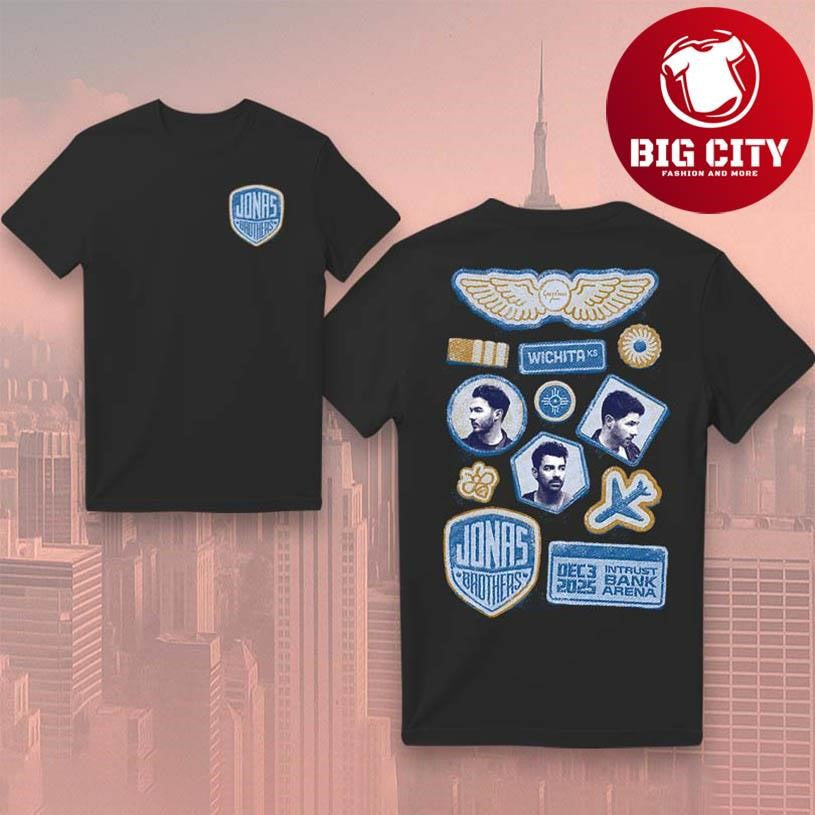 Jonas Brothers Wichita KS Dec 3 2025 Event Two Sided Shirt Unisex T-shirt, Sweatshirt, Hoodie, Long Sleeve Tee - T-Shirt, Sweatshirt, Hoodie