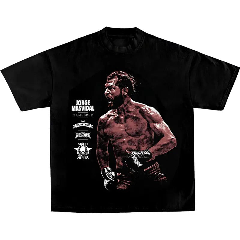 Jorge Masvidal Boxing Boxer Sports Shirt UFC Shirt Workout Him Her Cotton Menswear Top Streetwear T-Shirts, Hoodie, Sweatshirt - T-Shirt, Sweatshirt, Hoodie