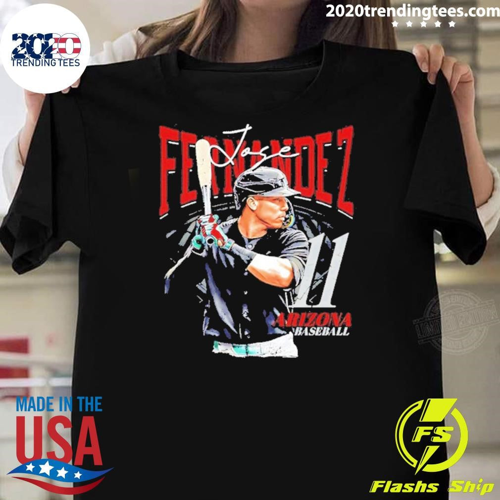Jose Fernandez 11 Arizona Diamondbacks Signature Vintage Shirt Unisex T-shirt, Sweatshirt, Hoodie, Long Sleeve Tee - T-Shirt, Sweatshirt, Hoodie