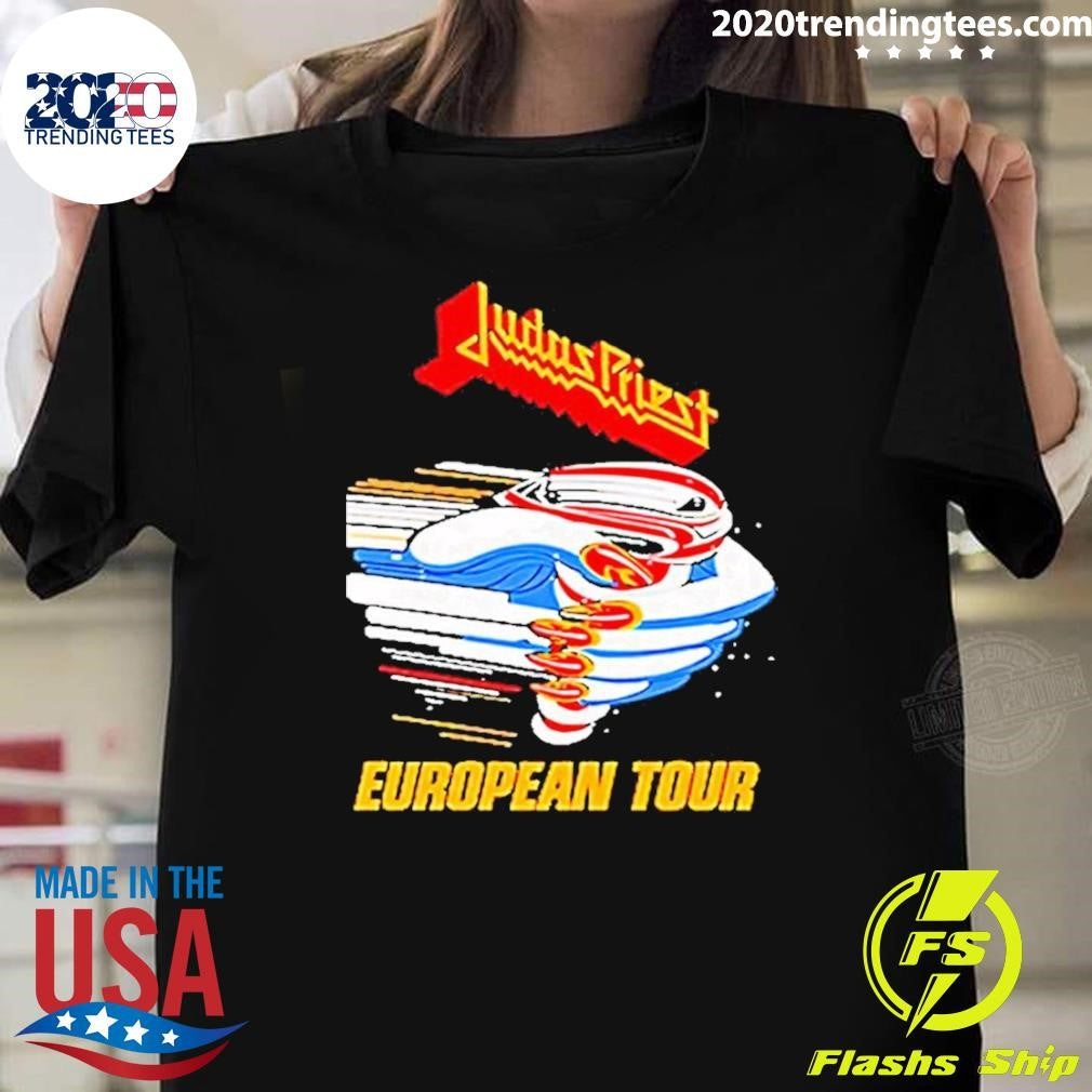 Judas Priest Celebrate 40 Years Of Turbo European Tour 1986 Shirt Unisex T-shirt, Sweatshirt, Hoodie, Long Sleeve Tee - T-Shirt, Sweatshirt, Hoodie