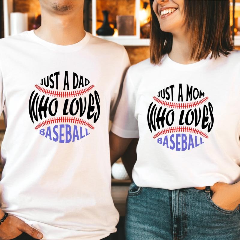 Just Dad Who Loves Baseball Just Mom Who Loves Baseball Shirt Sport Lover Player Game Matching Day Parents Matching Family Shirt T-Shirts, Hoodie, Sweatshirt - T-Shirt, Sweatshirt, Hoodie