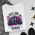 Just Girl Who Loves Books Shirt Sublimation Books Shirt Bookish Book Lovers Digital Download T-Shirts, Hoodie, Sweatshirt - T-Shirt, Sweatshirt, Hoodie