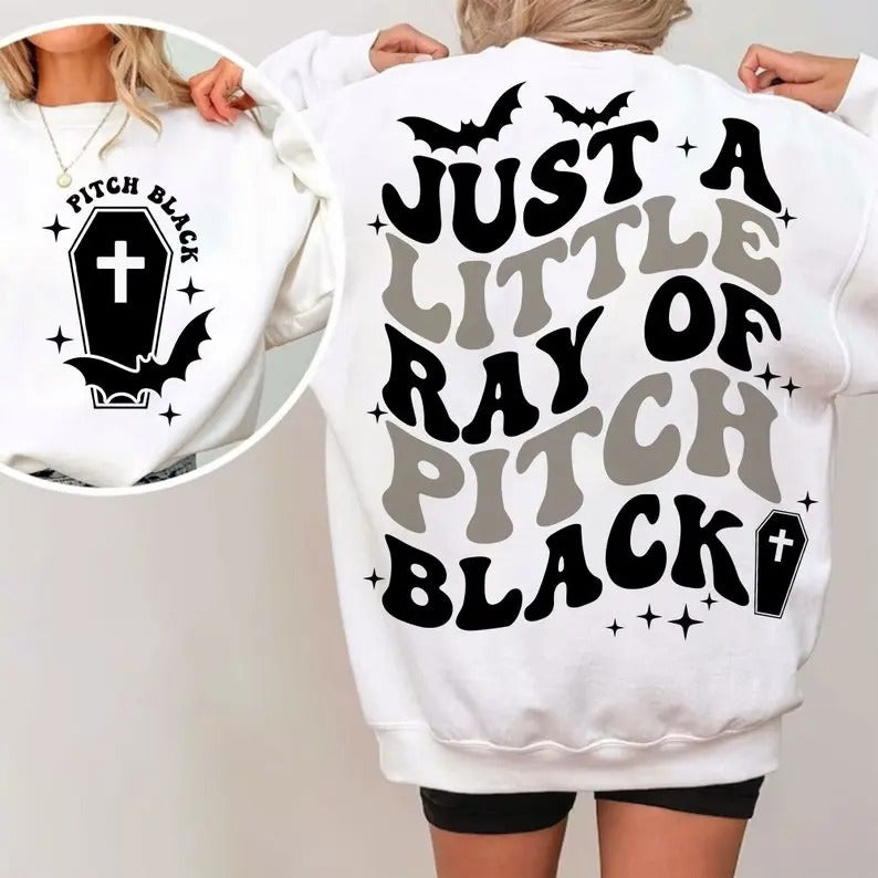 Just Little Ray Pitch Black Spooky Season Shirt Retro Halloween Halloween Shirt Fall T-Shirts, Hoodie, Sweatshirt - T-Shirt, Sweatshirt, Hoodie