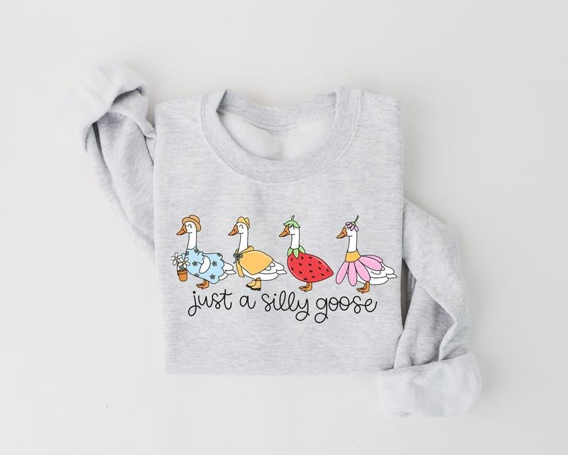 Just Silly Goose Cute Funny Silly Goose Funny Fruit Goose Shirt Funny Goose Shirt T-Shirts, Hoodie, Sweatshirt - T-Shirt, Sweatshirt, Hoodie