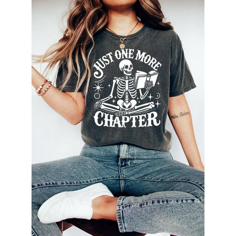 Just One More Chapter Shirt Spooky Teacher Shirt Cute Spooky Teacher Shirt Teacher Fall Shirt T-Shirts, Hoodie, Sweatshirt - T-Shirt, Sweatshirt, Hoodie
