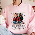Just Waiting Shirt Merry Movies Santa Claus Merry Xmas Retro University T-Shirts, Hoodie, Sweatshirt - T-Shirt, Sweatshirt, Hoodie