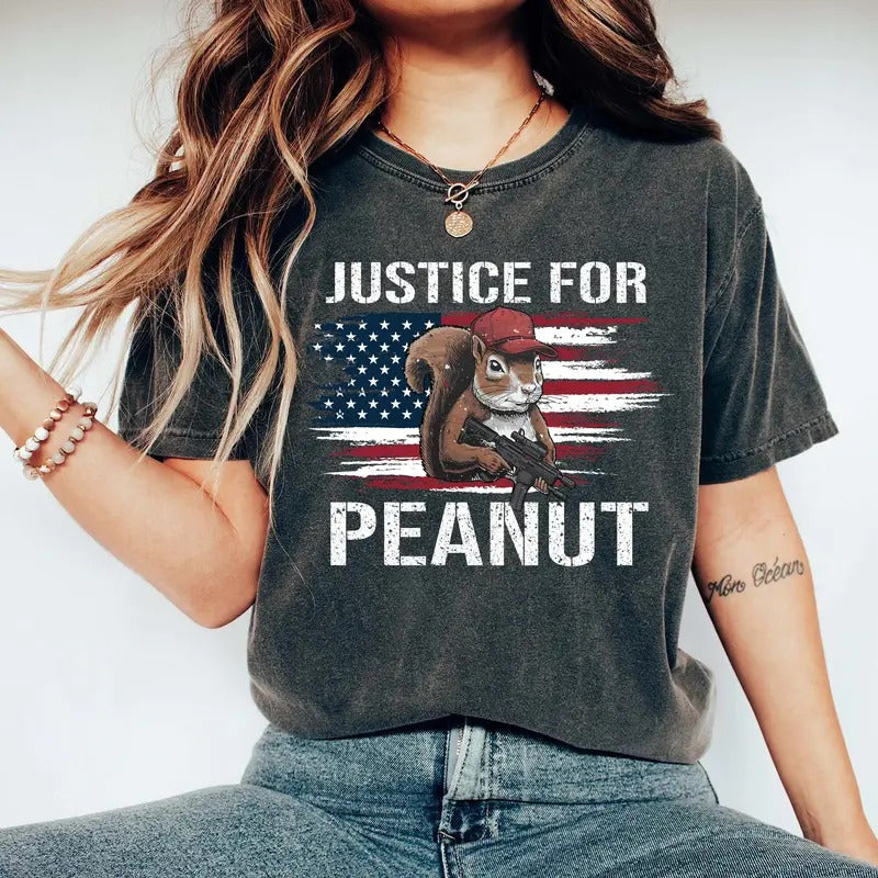 Justice Peanut Squirrel Shirt Animal Lovers Peanut Justice Peanut Support Shirt T-Shirts, Hoodie, Sweatshirt - T-Shirt, Sweatshirt, Hoodie