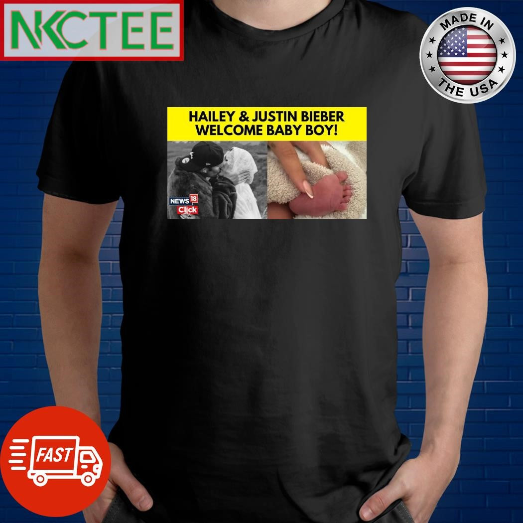 Justin Bieber And Hailey Bieber Announce Birth Of First Child Jack Blues Bieber shirt Unisex T-shirt, Sweatshirt, Hoodie, Long Sleeve Tee - T-Shirt, Sweatshirt, Hoodie