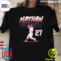 Nathan Church 27 Slugger Swing Number Shirt Unisex T-shirt, Sweatshirt, Hoodie, Long Sleeve Tee - T-Shirt, Sweatshirt, Hoodie