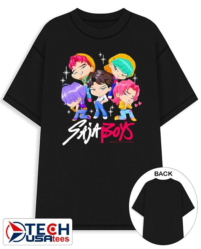 K-Pop Demon Hunters Saja Boys chibi shirt Unisex T-shirt, Sweatshirt, Hoodie, Long Sleeve Tee - T-Shirt, Sweatshirt, Hoodie