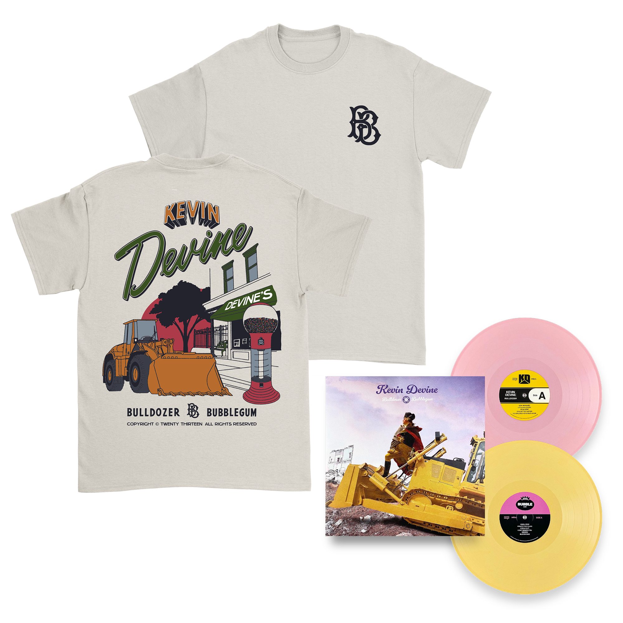 Kevin Devine Bubbledozer Bubblegum + Bulldozer 2xLP Bundle T-Shirts, Hoodie, Sweatshirt - T-Shirt, Sweatshirt, Hoodie