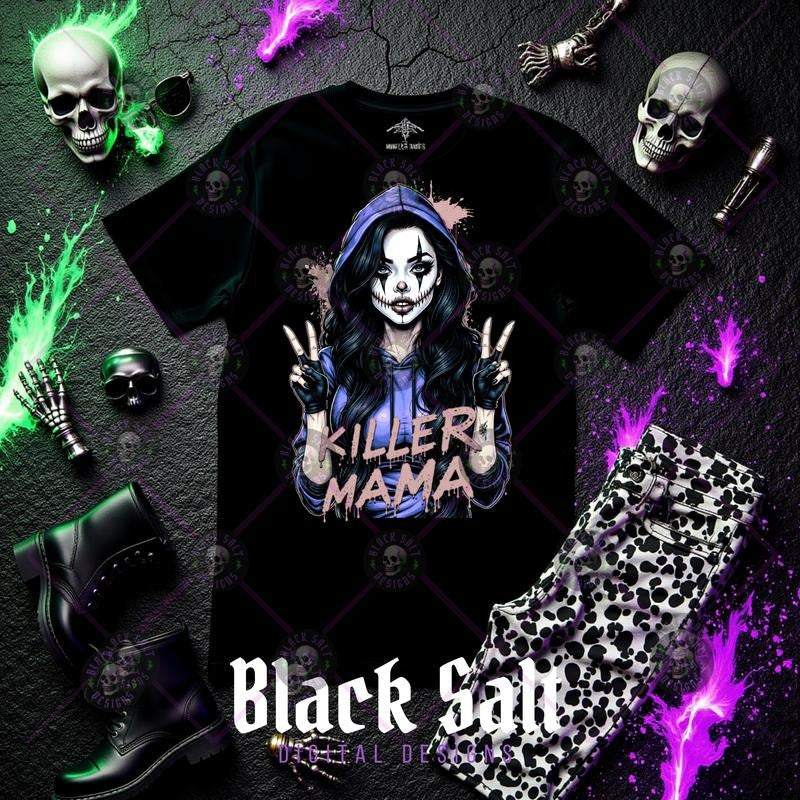 KILLER MAMA Casual Halloween Streetwear Womenswear Top Long Sleeve Summer Everyday T-Shirts, Hoodie, Sweatshirt - T-Shirt, Sweatshirt, Hoodie