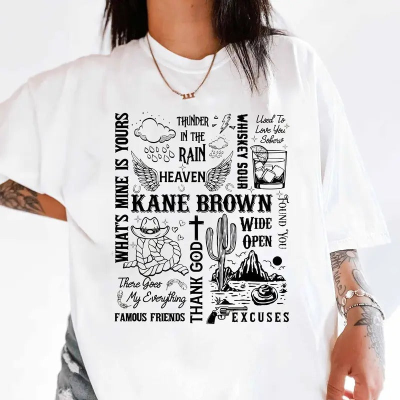 Kaane Br0wn Inspired Country Music Tour Western Concert Fan Short Sleeve Shirt Casual T-Shirts, Hoodie, Sweatshirt - T-Shirt, Sweatshirt, Hoodie