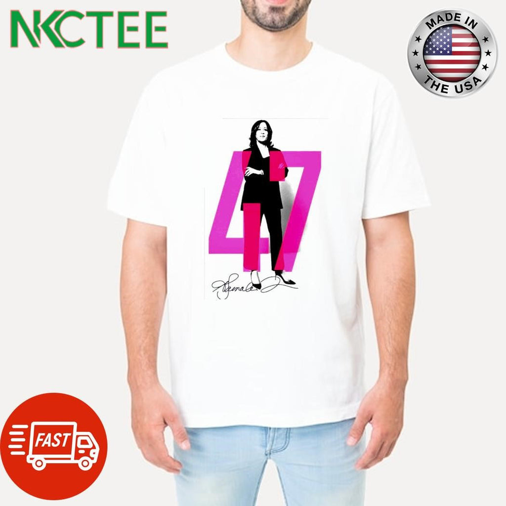 Kamala Harris 47 signature shirt Unisex T-shirt, Sweatshirt, Hoodie, Long Sleeve Tee - T-Shirt, Sweatshirt, Hoodie