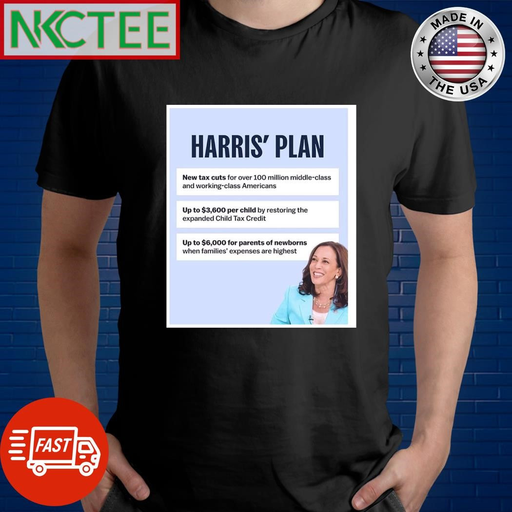 Kamala Harris’s plan New tax cuts for over 100 million middle class and working class Americans shirt - T-Shirt, Sweatshirt, Hoodie