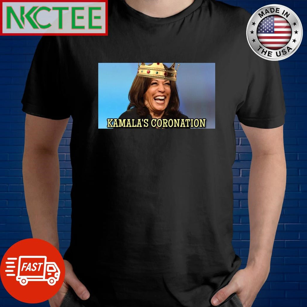 Kamala’s coronation Kamala Harris crown shirt Unisex T-shirt, Sweatshirt, Hoodie, Long Sleeve Tee - T-Shirt, Sweatshirt, Hoodie